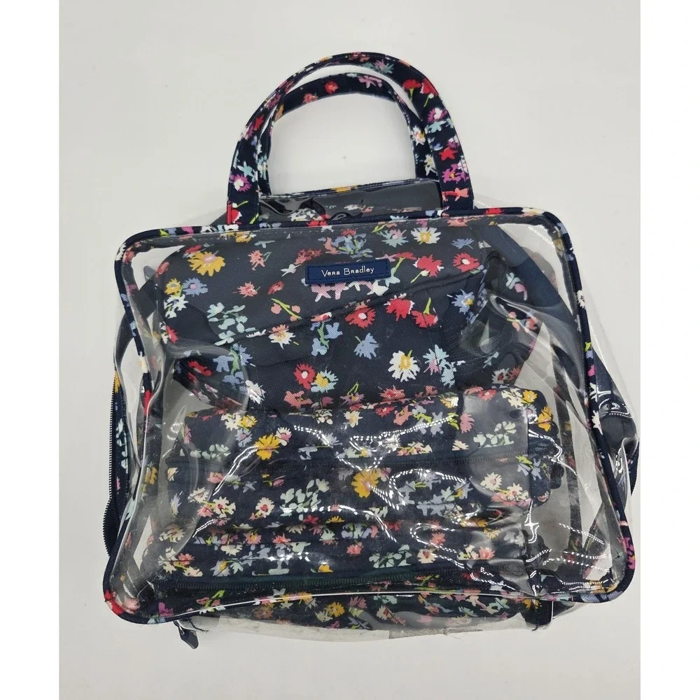Vera‎ Bradley Scattered Wildflower Garden Floral Cosmetic Set Makeup Organizer